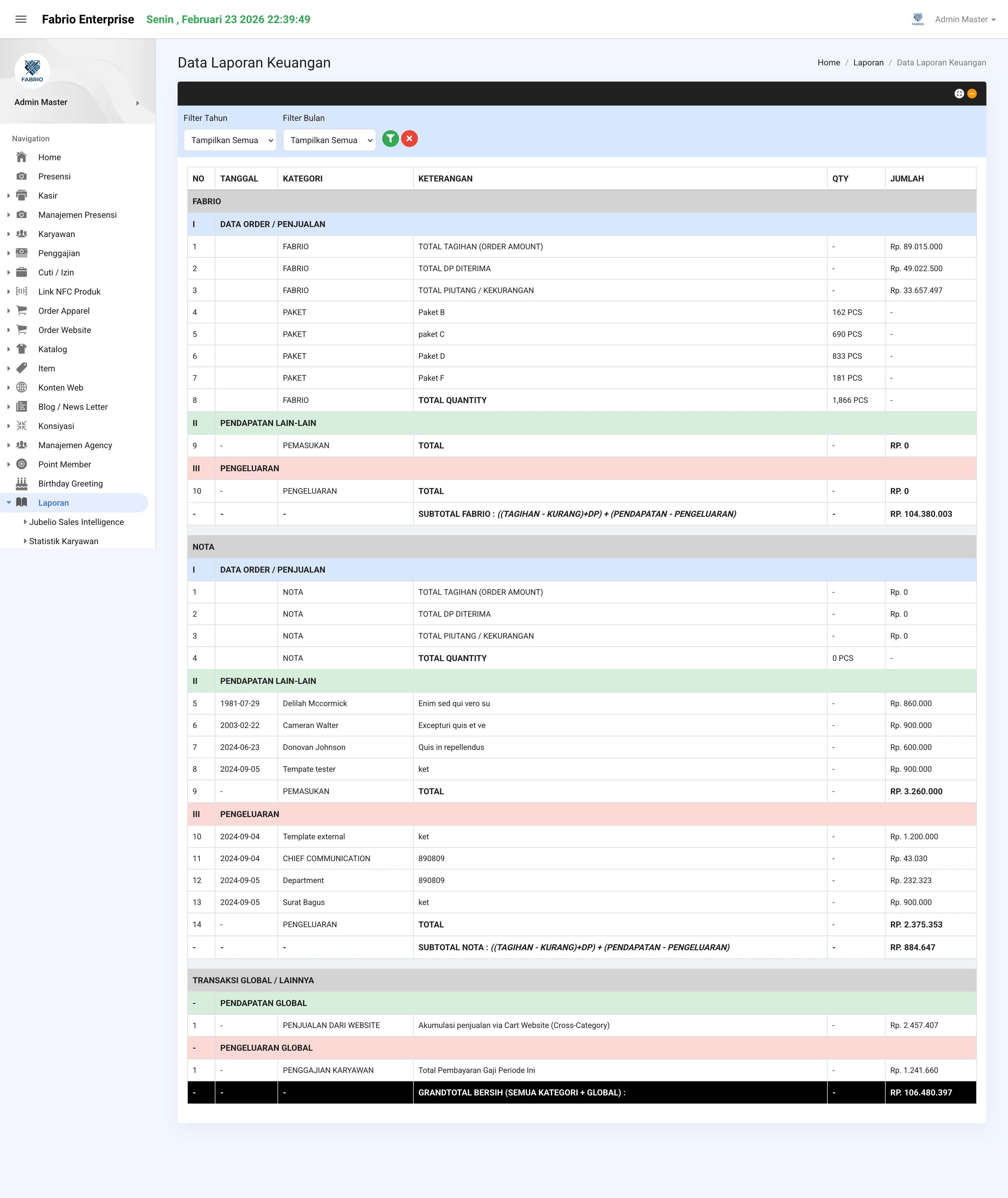 Finance Tracking