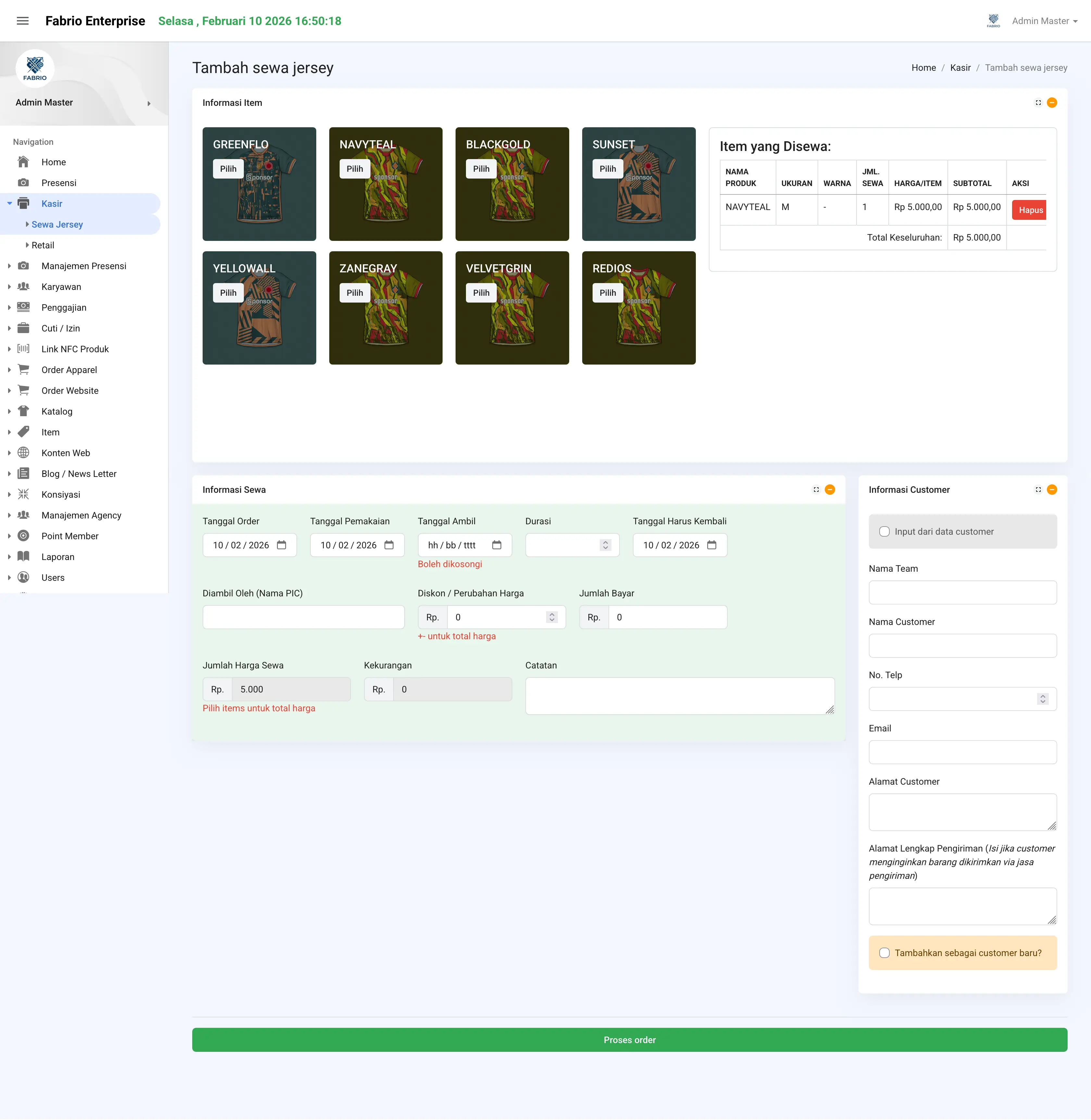 Rental Form